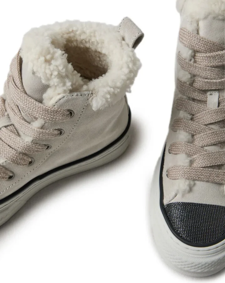 Panelled Lace-Up Sneakers - Image 4