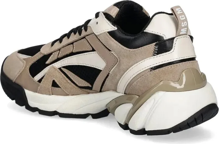 Panelled Lace-Up Sneakers - Image 3