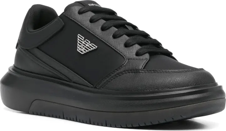 Panelled Lace-Up Sneakers - Image 2