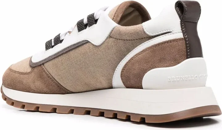 Panelled Lace-Up Sneakers - Image 3