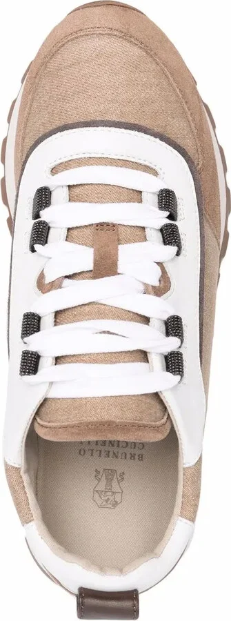 Panelled Lace-Up Sneakers - Image 4