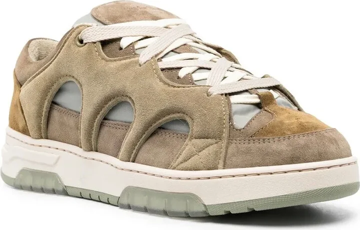 Panelled Lace-Up Sneakers - Image 2