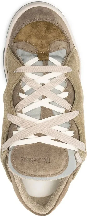 Panelled Lace-Up Sneakers - Image 4
