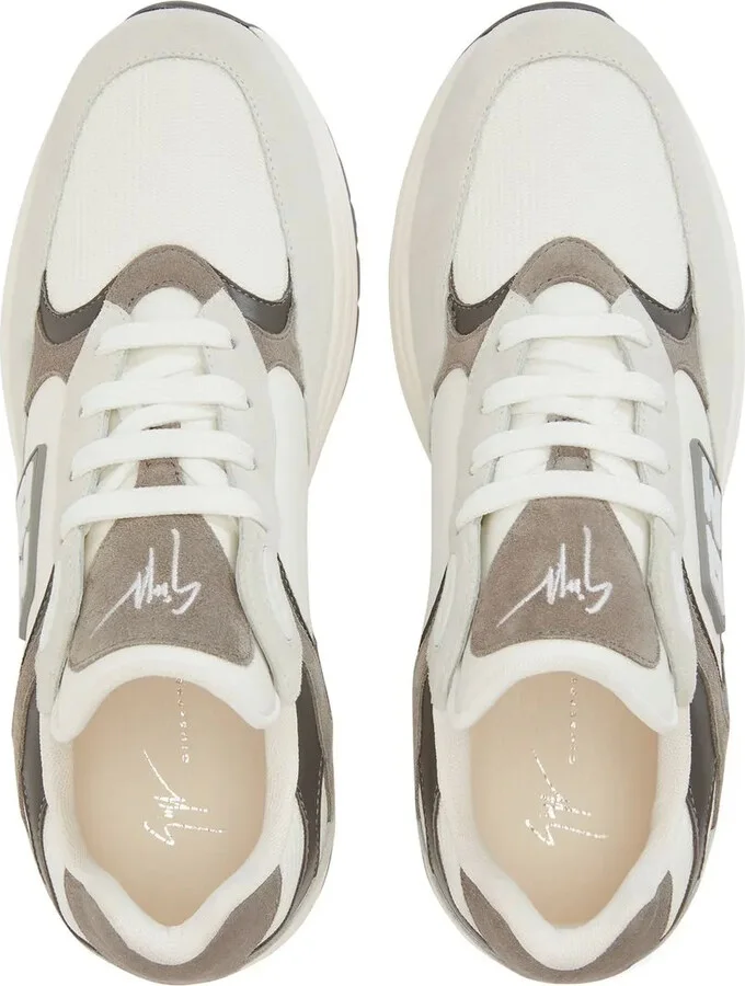 Panelled Lace-Up Sneakers - Image 4