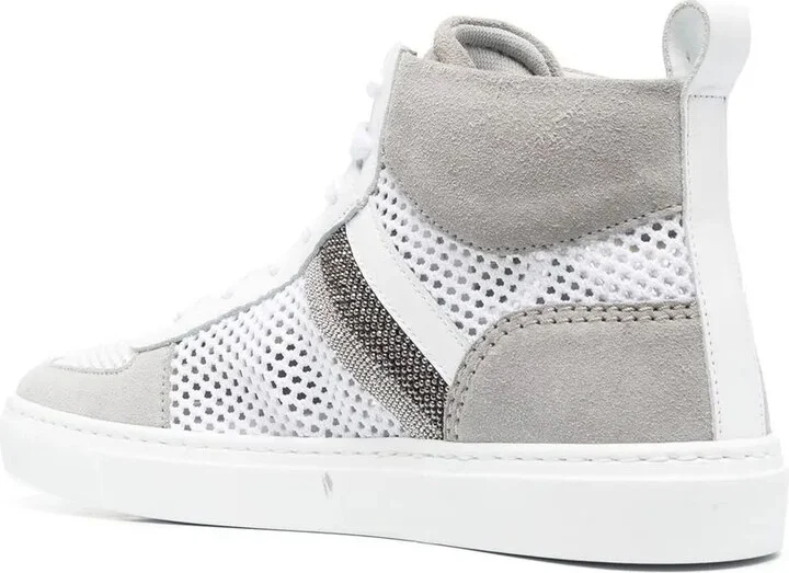 Panelled Lace-Up Sneakers - Image 3