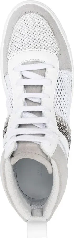 Panelled Lace-Up Sneakers - Image 4