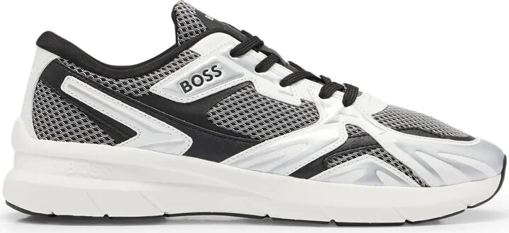 Panelled Lace-Up Sneakers