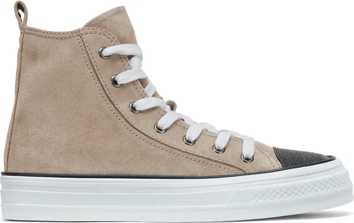 Panelled Lace-Up Sneakers