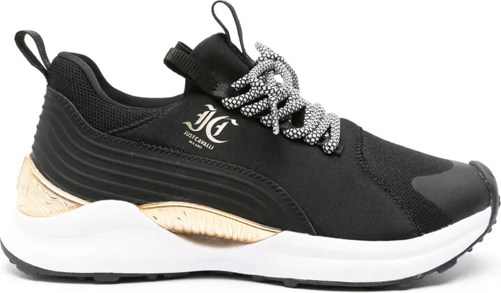 Panelled Lace-Up Sneakers