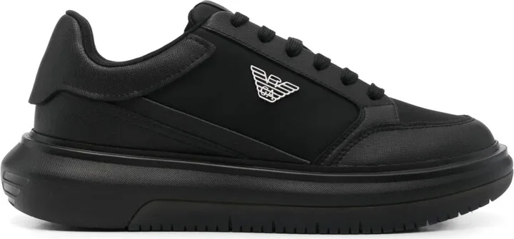 Panelled Lace-Up Sneakers