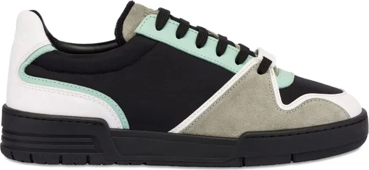 Panelled Lace-Up Sneakers