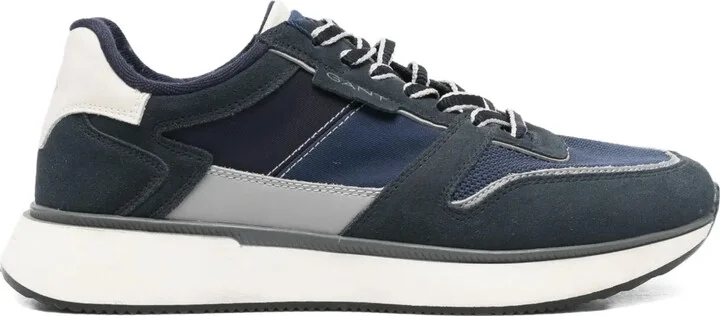 Panelled Lace-Up Sneakers