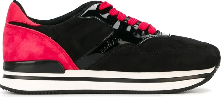 Panelled Lace-Up Sneakers