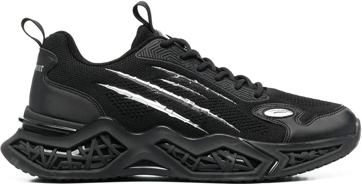 Panelled Lace-Up Sneakers