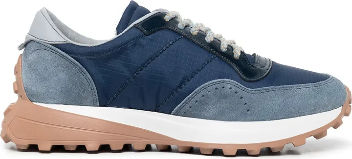 Panelled Lace-Up Sneakers
