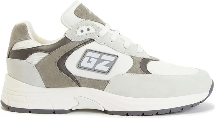 Panelled Lace-Up Sneakers