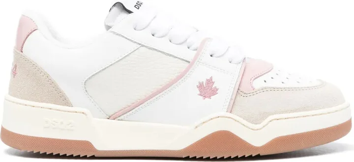 Panelled Lace-Up Sneakers