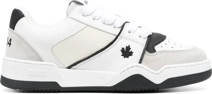Panelled Lace-Up Sneakers