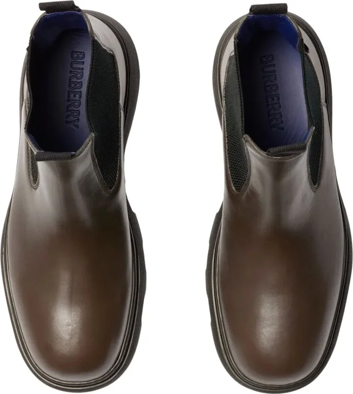 Panelled Leather Ankle Boots - Image 4