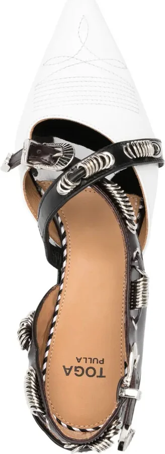 Panelled Leather Ballerina Shoes - Image 4