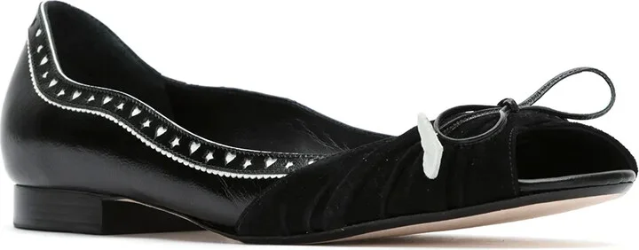 Panelled Leather Ballerinas - Image 2