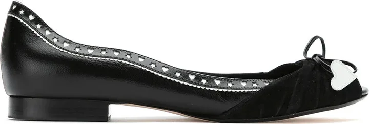 Panelled Leather Ballerinas