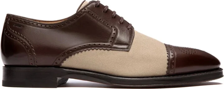 Panelled Leather Derby Shoes