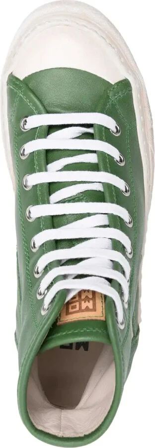 Panelled Leather High-Top Sneakers - Image 4