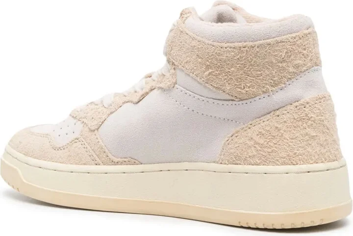 Panelled Leather High-Top Sneakers - Image 3