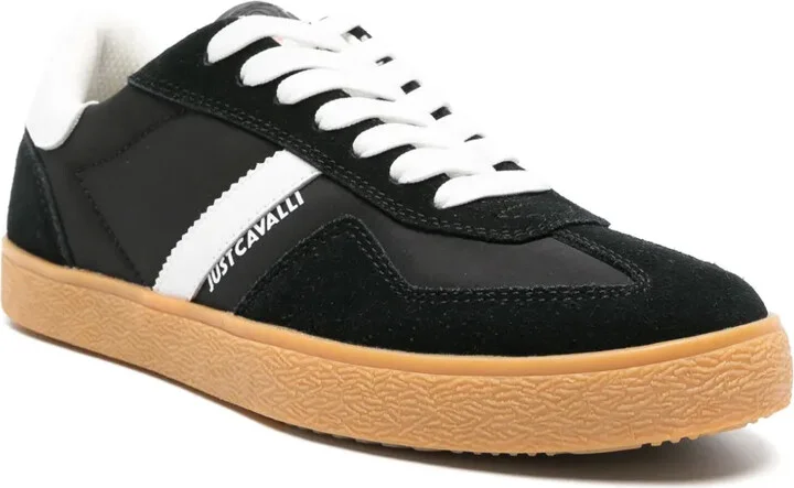 Panelled Leather Lace-Up Sneakers - Image 2