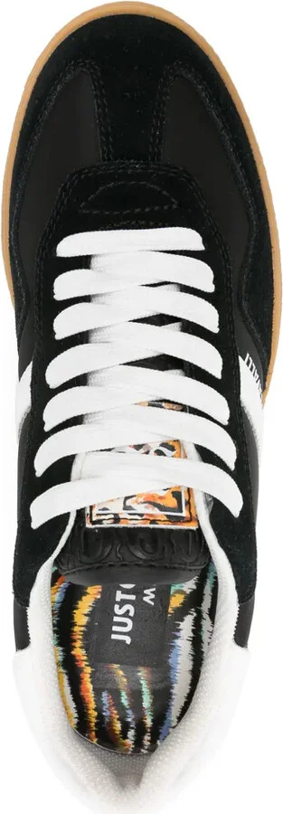 Panelled Leather Lace-Up Sneakers - Image 4