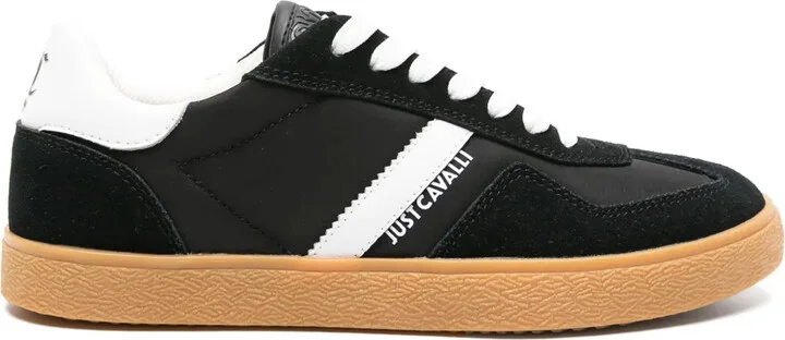 Panelled Leather Lace-Up Sneakers