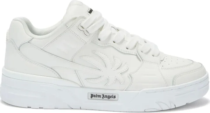 Panelled Leather Lace-Up Sneakers