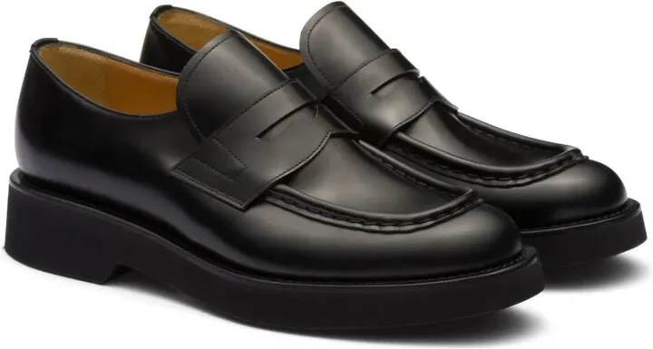 Panelled Leather Loafers - Image 2