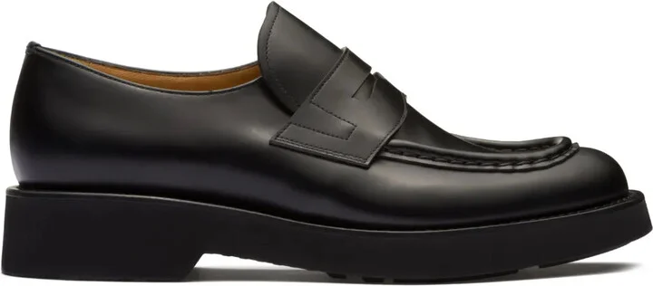 Panelled Leather Loafers