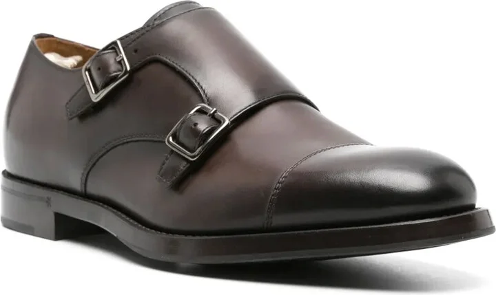 panelled leather Monk shoes - Image 2