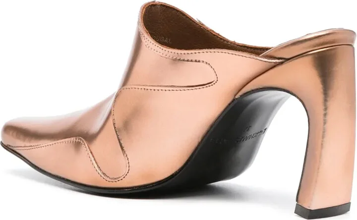 Panelled Leather Mules - Image 3