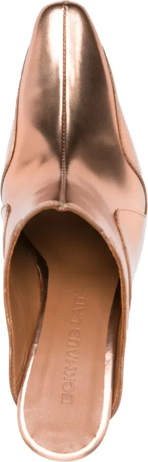Panelled Leather Mules - Image 4