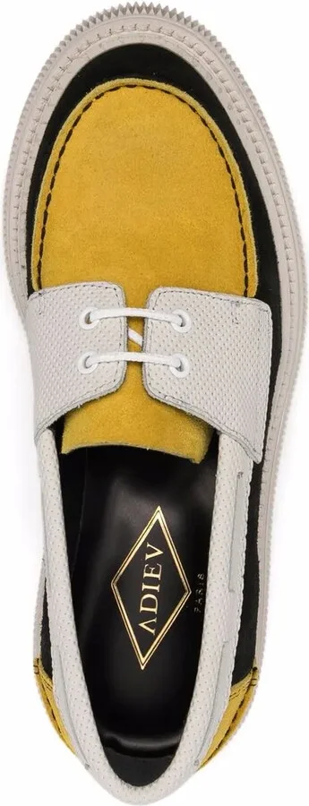 panelled leather Oxford shoes - Image 4