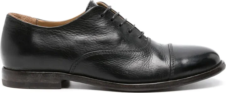 panelled leather Oxford shoes