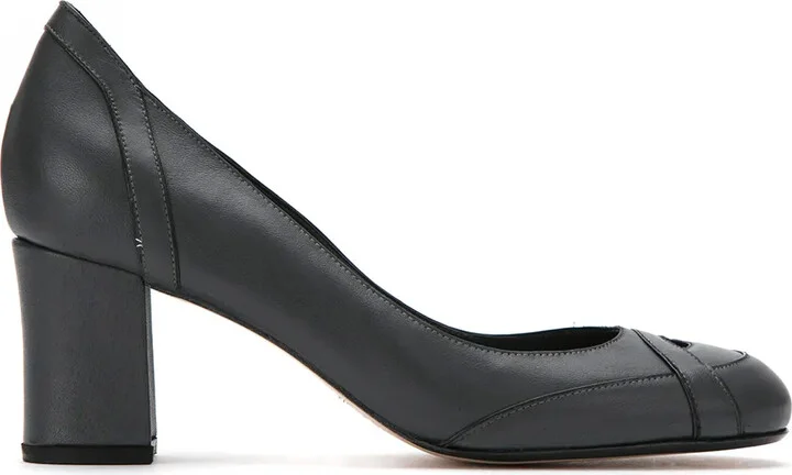 Panelled Leather Pumps