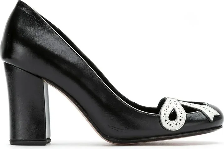 Panelled Leather Pumps