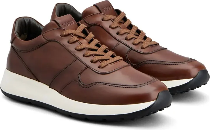 Panelled Leather Sneakers - Image 2