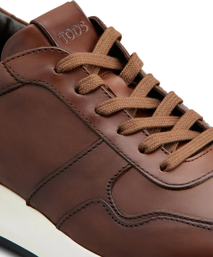 Panelled Leather Sneakers - Image 5
