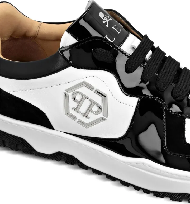 Panelled Leather Sneakers - Image 4