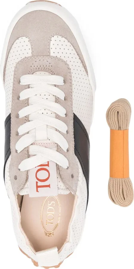 Panelled Leather Sneakers - Image 4