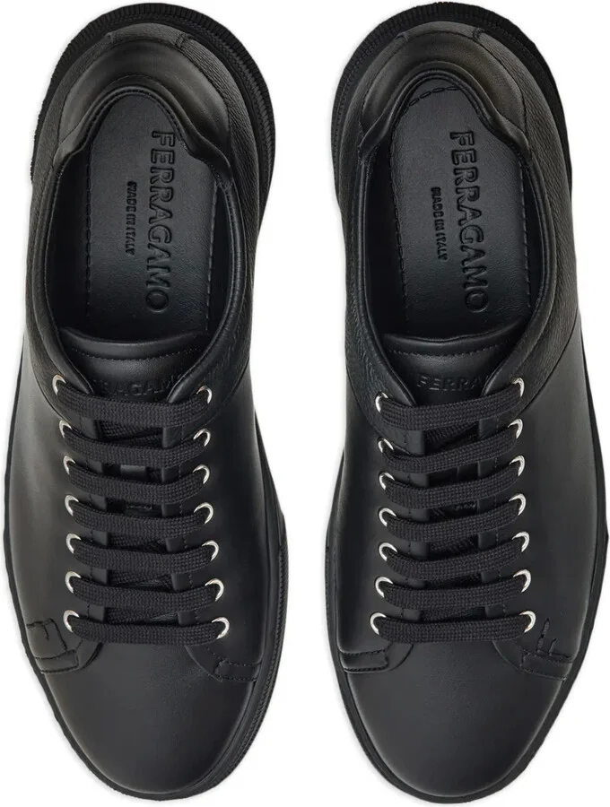 Panelled Leather Sneakers - Image 4