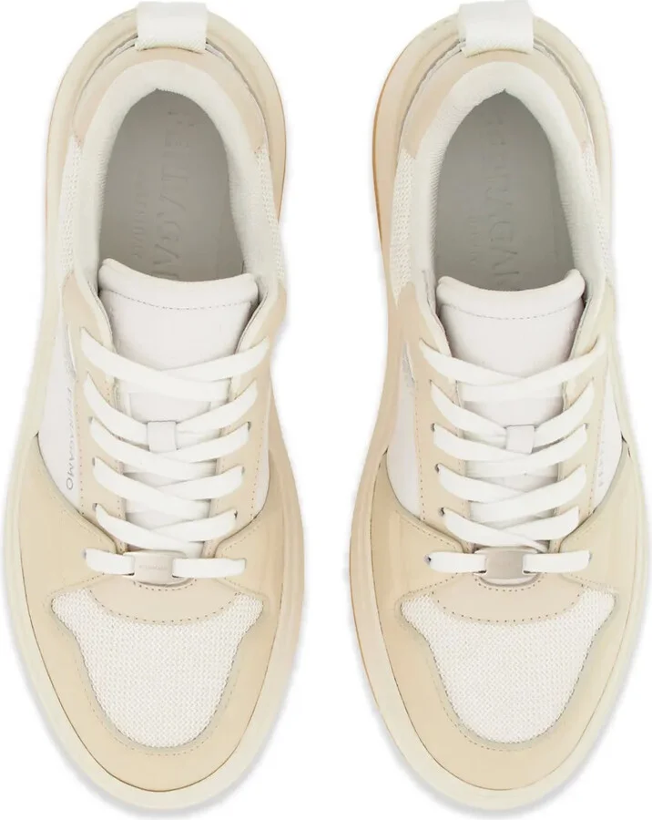 Panelled Leather Sneakers - Image 4