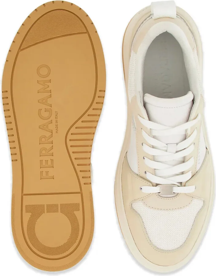 Panelled Leather Sneakers - Image 5