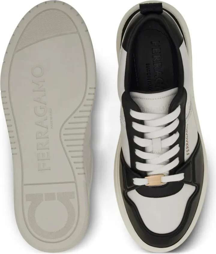 Panelled Leather Sneakers - Image 5